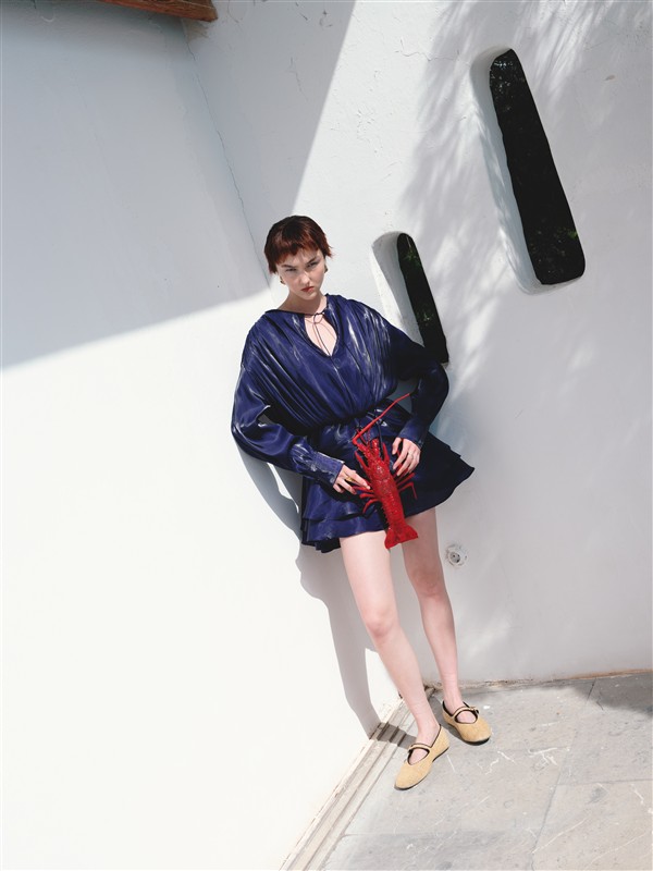 LA CHAINE YASEMI DRESS BLUE