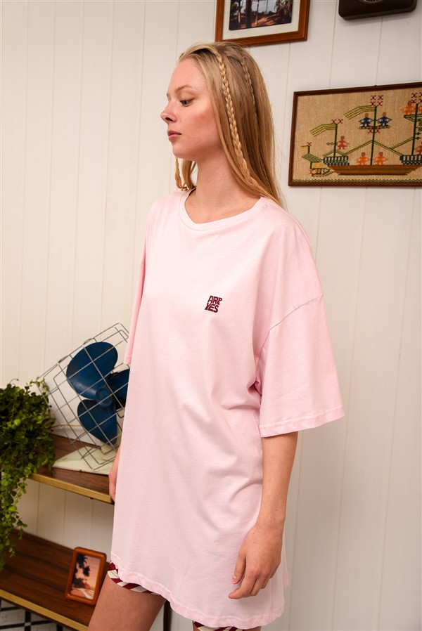 ARPYES LIME OVERSIZED T-SHIRT PINK
