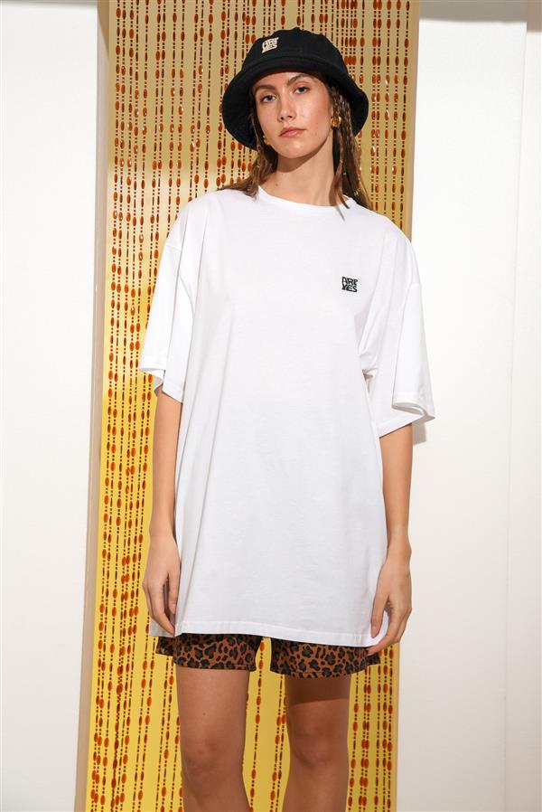 ARPYES LIME OVERSIZED T SHIRT WHITE