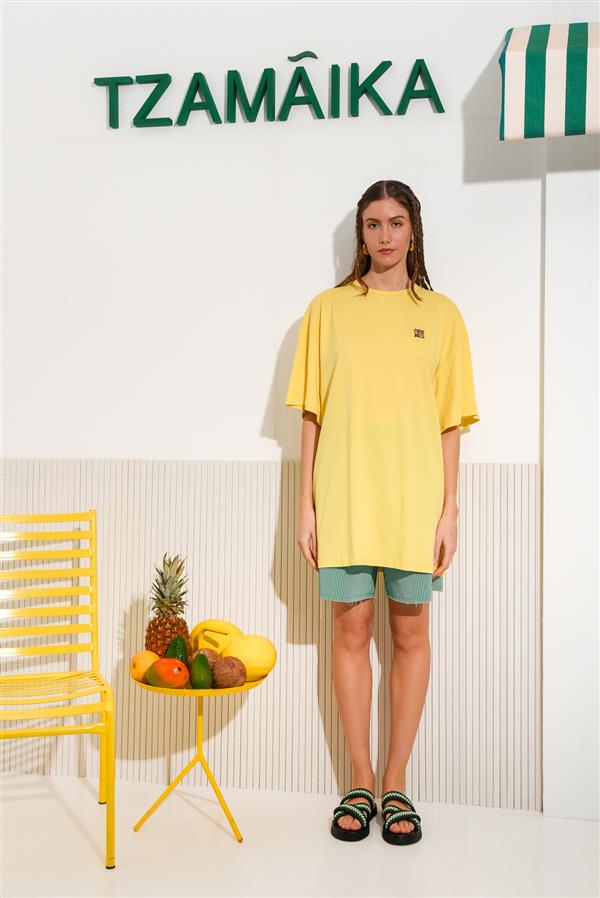 ARPYES LIME OVERSIZED T SHIRT YELLOW
