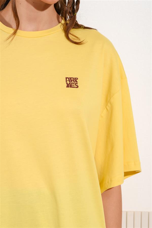 ARPYES LIME OVERSIZED T SHIRT YELLOW