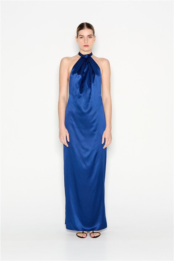 NR LUMEN LONG DRESS BLUE