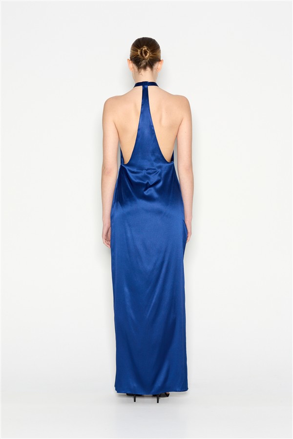 NR LUMEN LONG DRESS BLUE