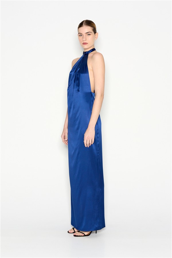 NR LUMEN LONG DRESS BLUE