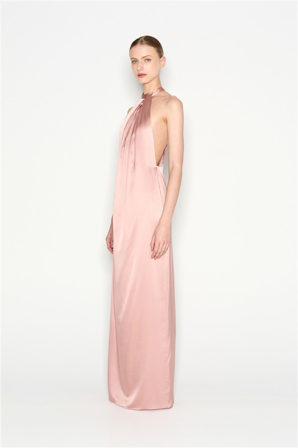 NR LUMEN LONG DRESS DUSTY PINK