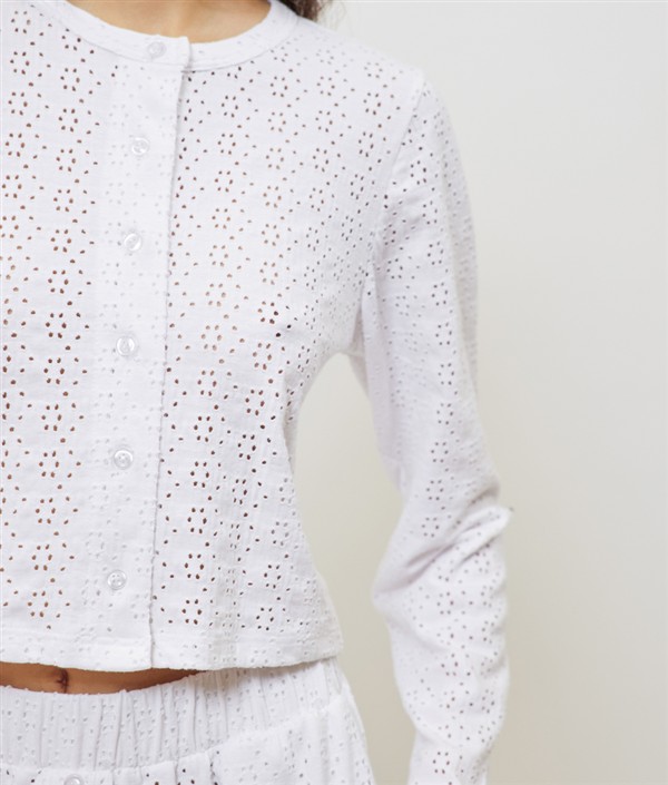 SUNSETGO MARIE CARDIGAN WHITE