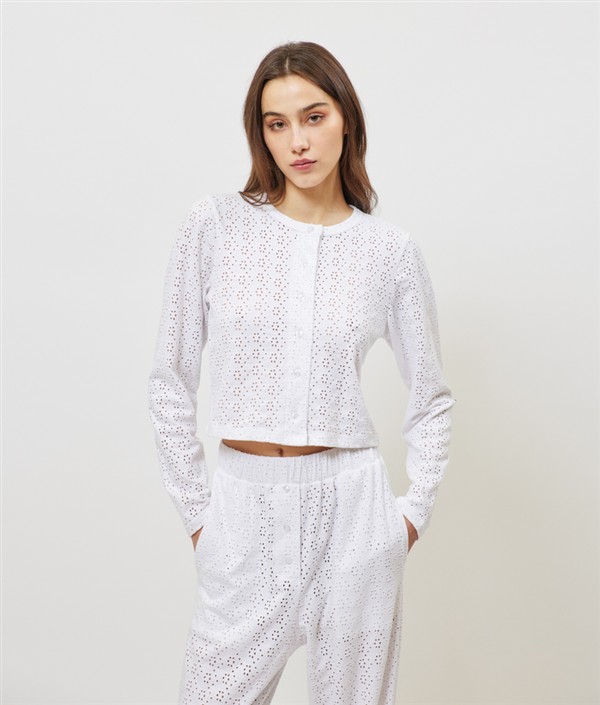 SUNSETGO MARIE CARDIGAN WHITE