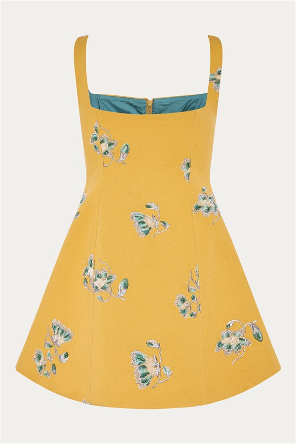 NIDODILEDA AFAR GILET DRESS YELLOW