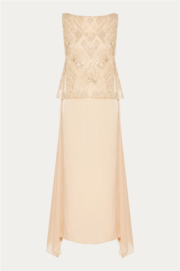 NIDODILEDA BLANCHE TOP DRESS SILVERY