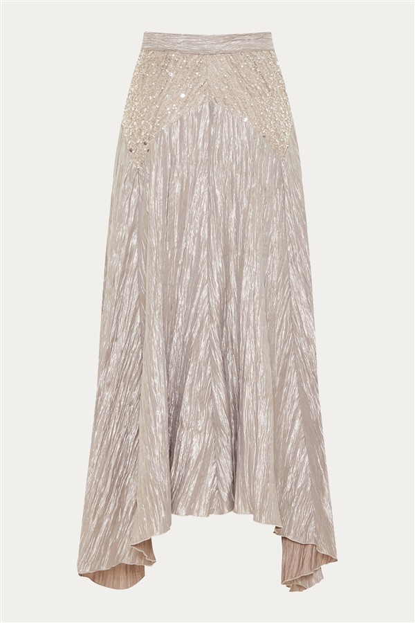 NIDODILEDA CELINE SKIRT SILVERY