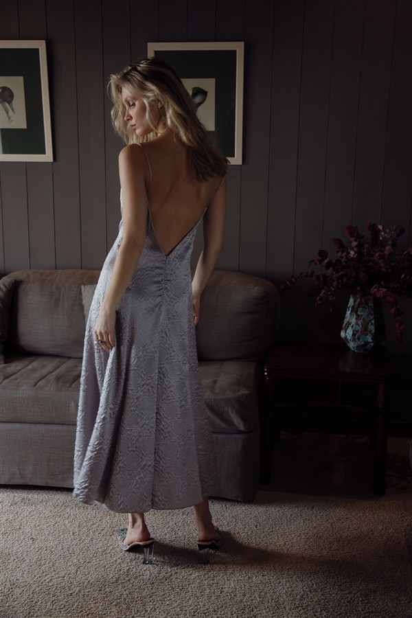 NIDODILEDA CERYLO DRESS LIGHT GREY
