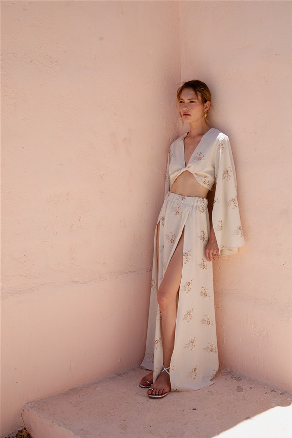 NIDODILEDA DAELIS SKIRT OFF WHITE/BEIGE