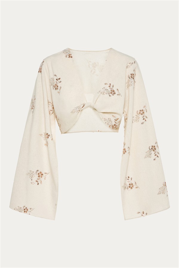 NIDODILEDA DAELIS TOP OFF WHITE/BEIGE