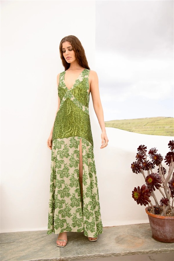 NIDODILEDA DAMARIS DRESS GREEN
