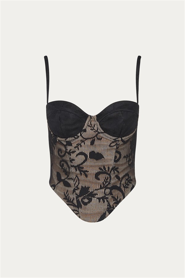 NIDODILEDA EDGE BUSTIER BLACK