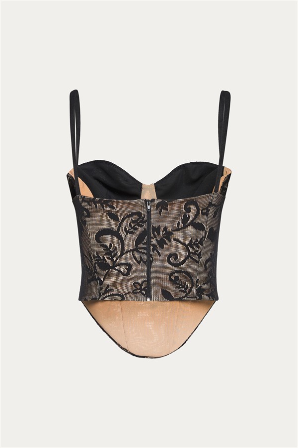 NIDODILEDA EDGE BUSTIER BLACK