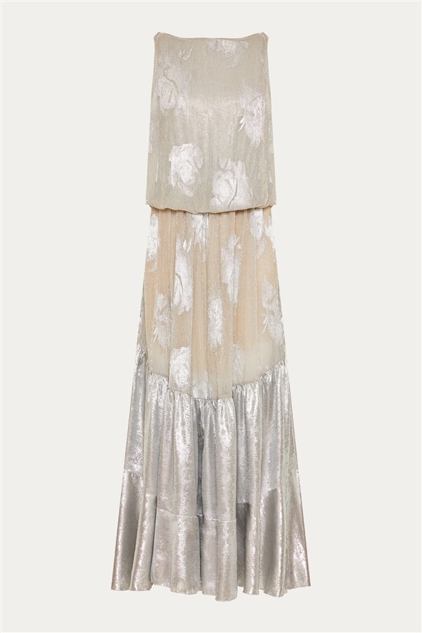 NIDODILEDA EDITH DRESS SILVERY GREY