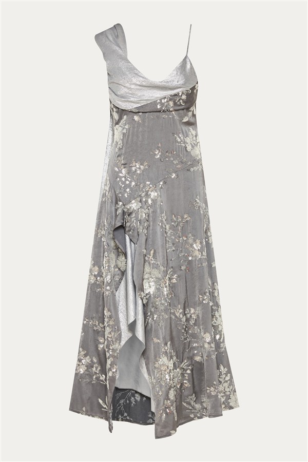 NIDODILEDA ENDLESS DRESS GREY/SILVER