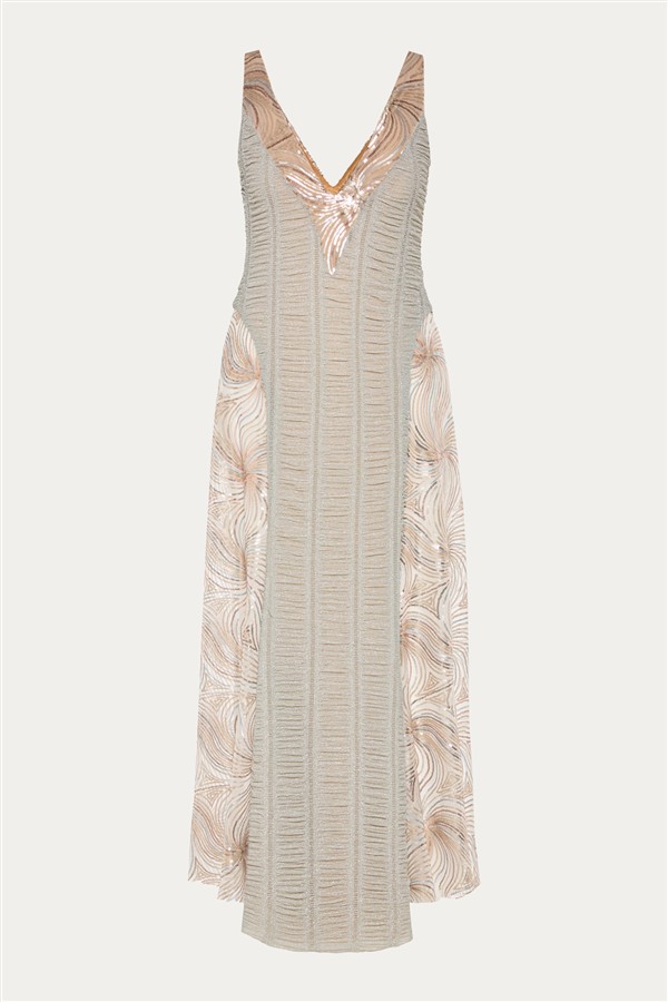NIDODILEDA FALLIN DRESS LIGHT GREY