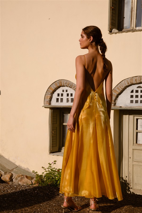 NIDODILEDA FENELLA DRESS GOLD YELLOW