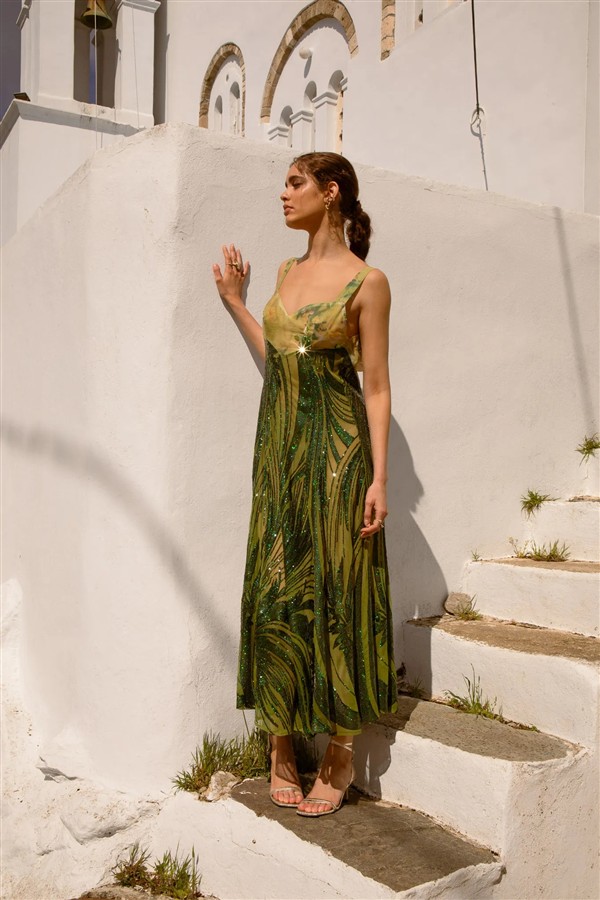 NIDODILEDA FIORA DRESS GREEN