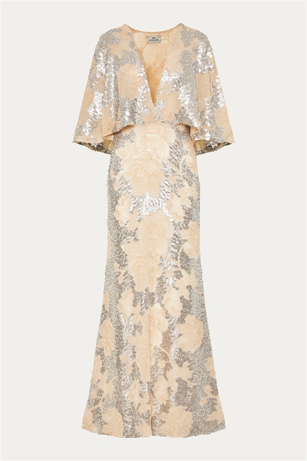 NIDODILEDA GALEN DRESS SILVER NUDE