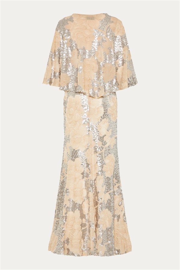 NIDODILEDA GALEN DRESS SILVER NUDE
