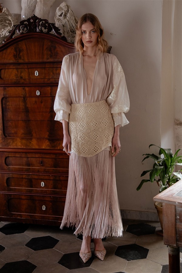 NIDODILEDA GLAZE SKIRT SAND
