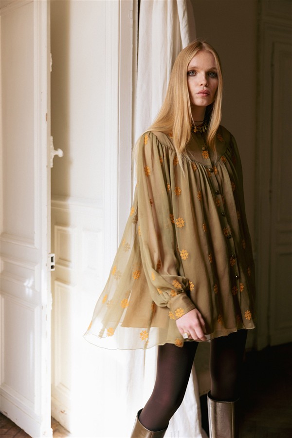 NIDODILEDA LORNA SHIRT DRESS OLIVE GREEN