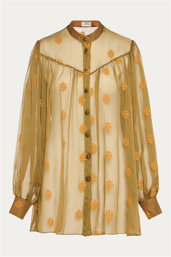 NIDODILEDA LORNA SHIRT DRESS OLIVE GREEN