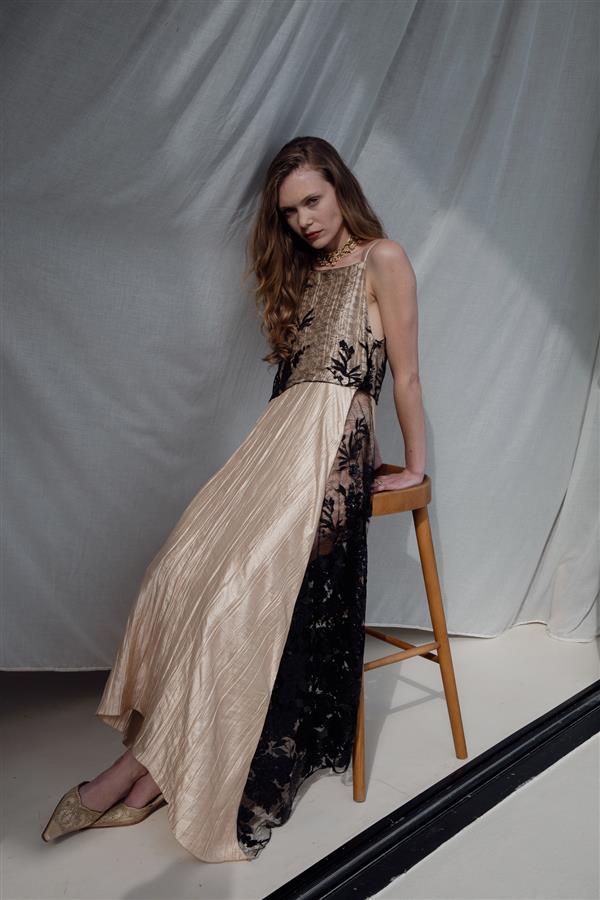 NIDODILEDA MADRIGAL DRESS GOLD