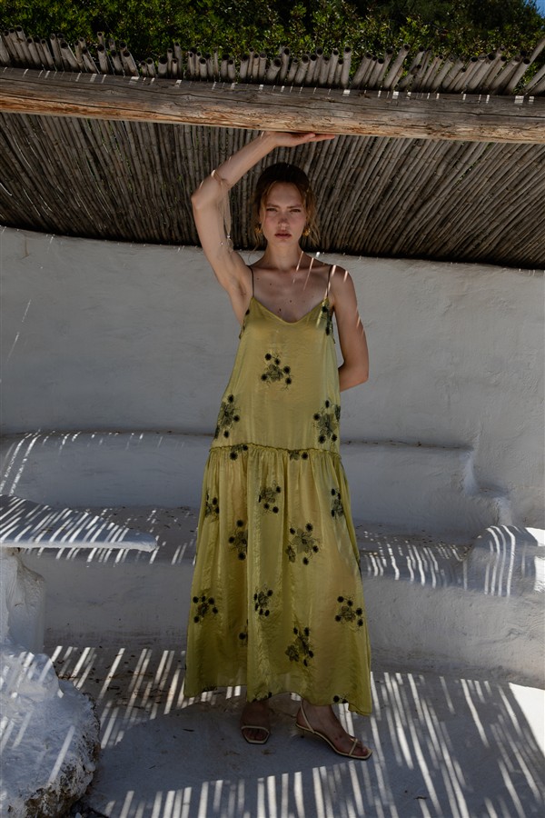NIDODILEDA MERJEN DRESS LIME