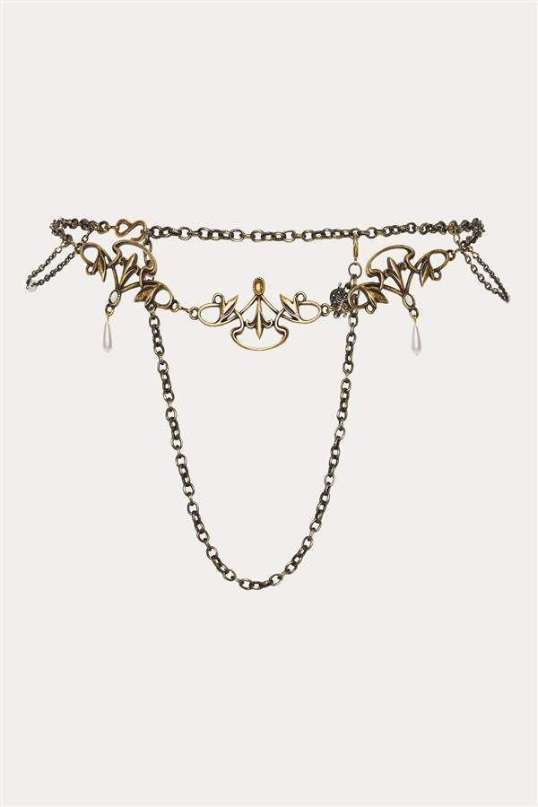 NIDODILEDA MOMENTUM CHAIN BELT ANTIQUE BRONZE