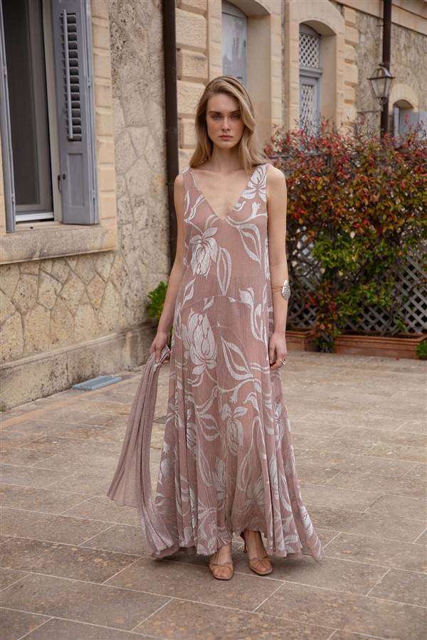 NIDODILEDA MORPHE TUNIC DRESS SILVERY ROSE
