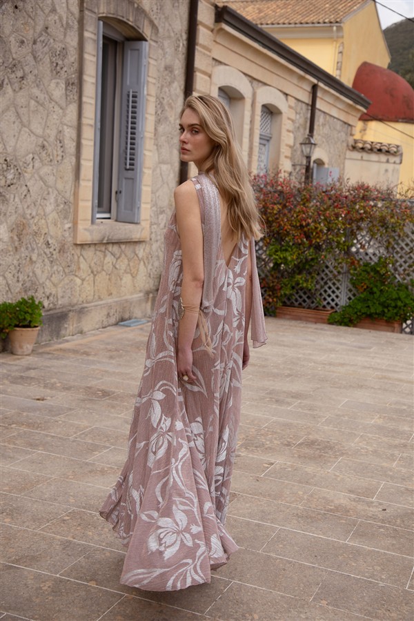 NIDODILEDA MORPHE TUNIC DRESS SILVERY ROSE