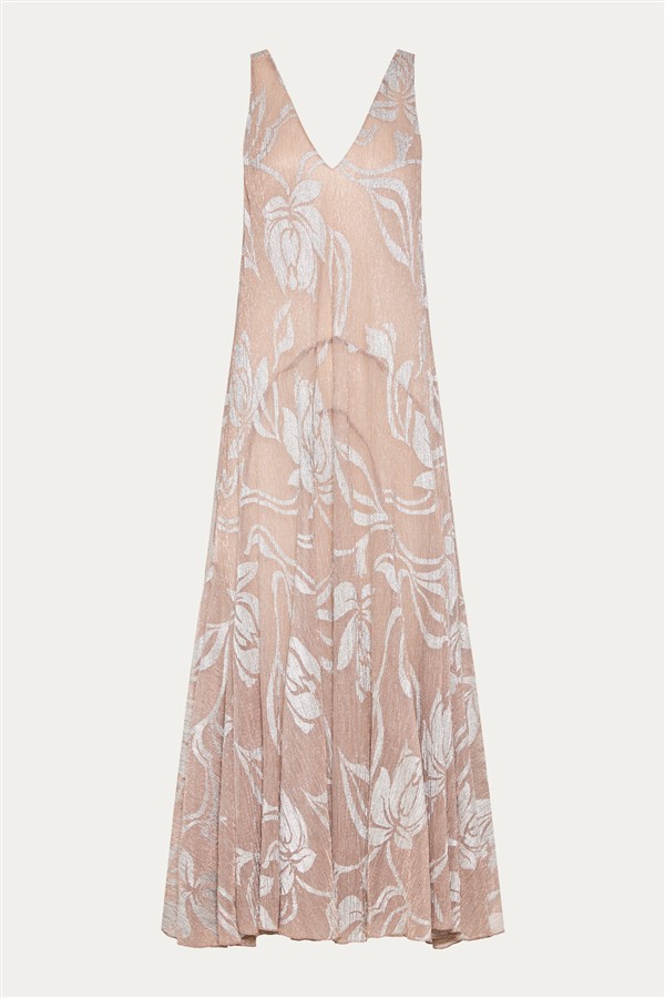 NIDODILEDA MORPHE TUNIC DRESS SILVERY ROSE