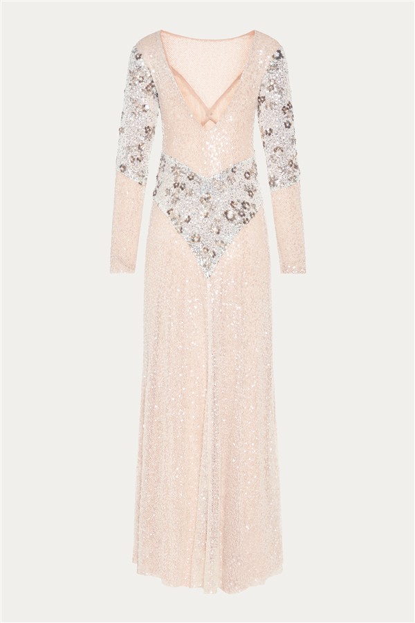 NIDODILEDA NOMADIC DRESS OFF WHITE/SILVERY