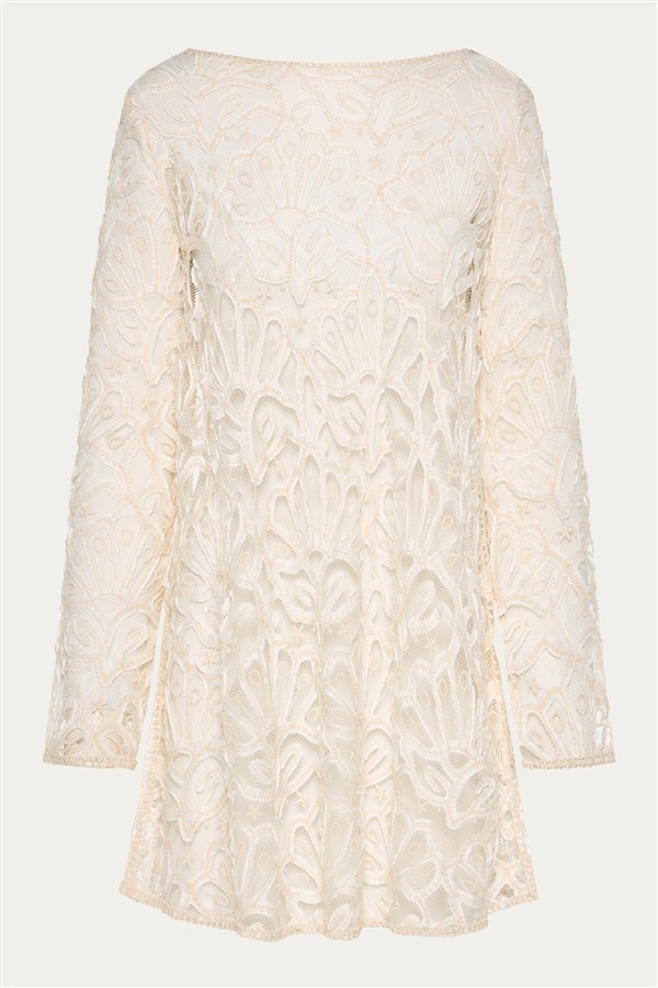 NIDODILEDA OPENNESS MINI TOPDRESS OFF WHITE