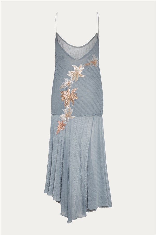 NIDODILEDA PHASE DRESS GREY/BLUE