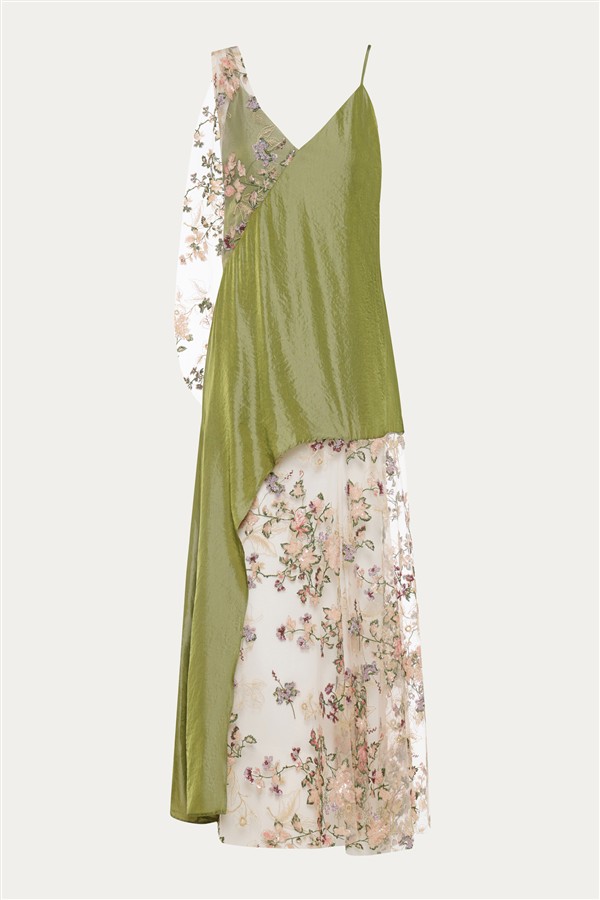 NIDODILEDA PHILOMENA DRESS OLIVE GREEN