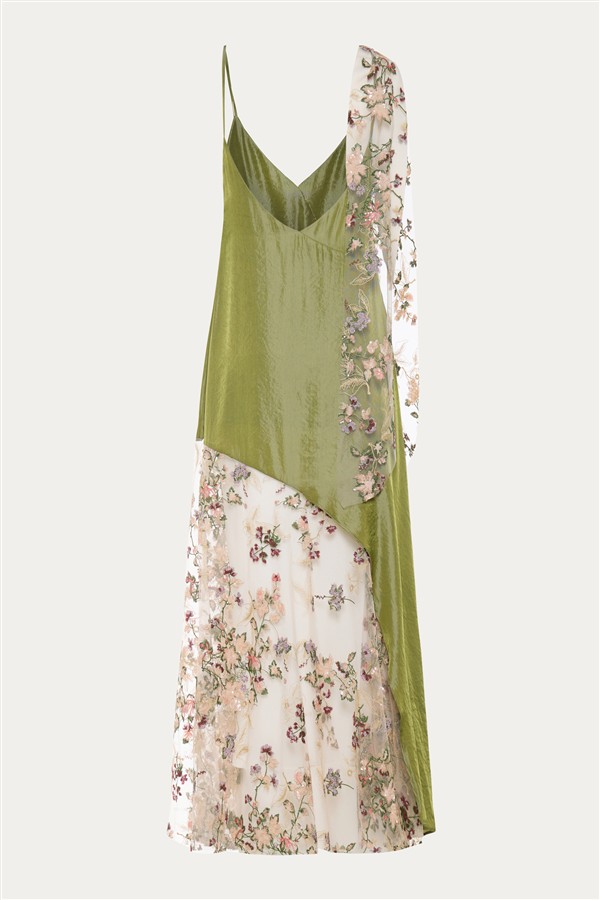 NIDODILEDA PHILOMENA DRESS OLIVE GREEN