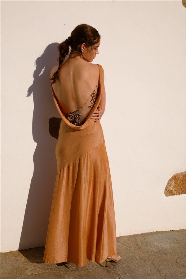 NIDODILEDA RHEA DRESS CHOCOLATE