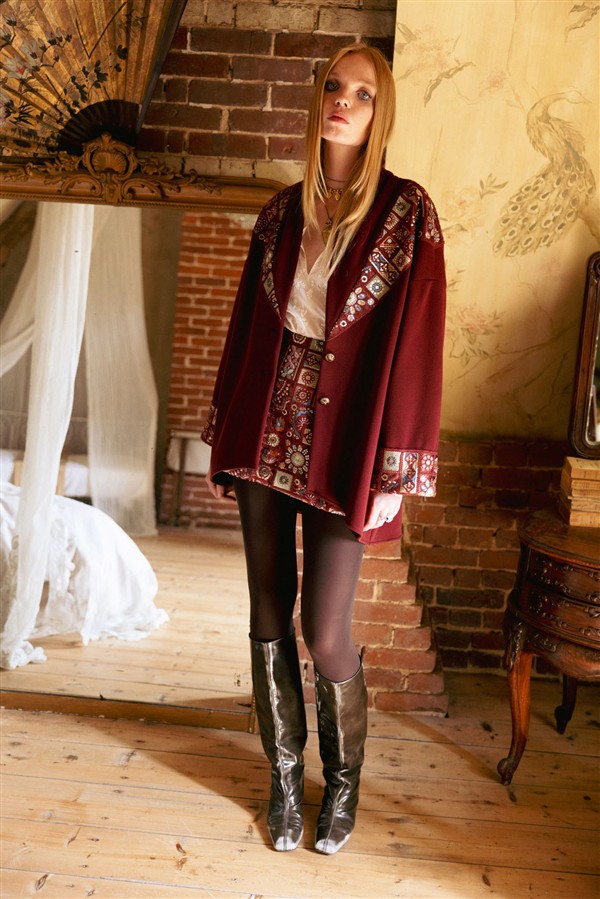 NIDODILEDA SHANNON CARDIGAN BORDEAUX