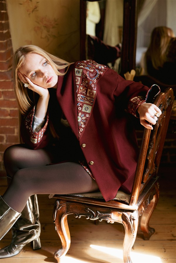 NIDODILEDA SHANNON CARDIGAN BORDEAUX