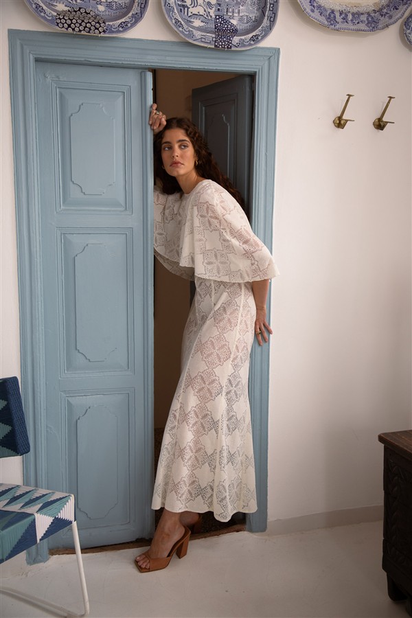 NIDODILEDA SPAN DRESS OFF WHITE
