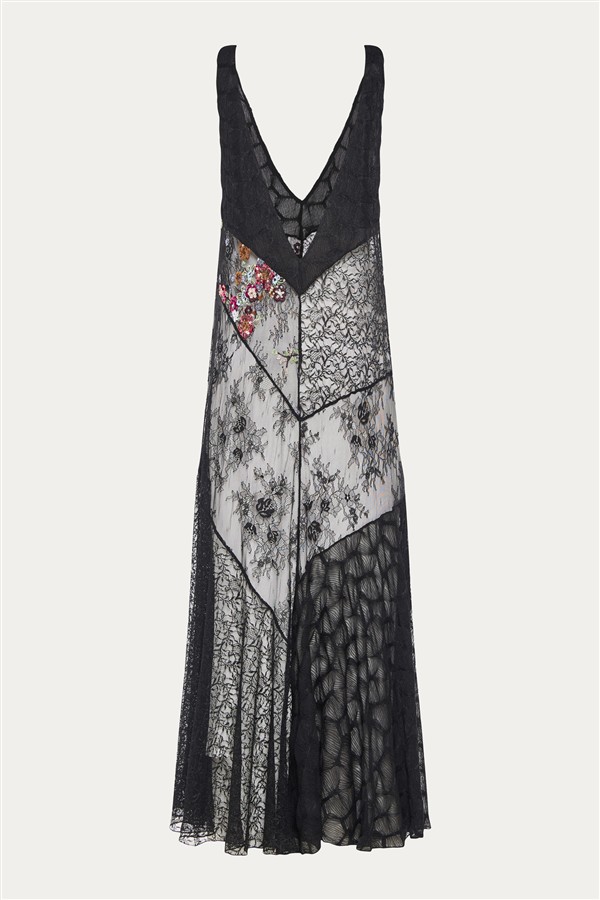 NIDODILEDA SPIRAL DRESS BLACK