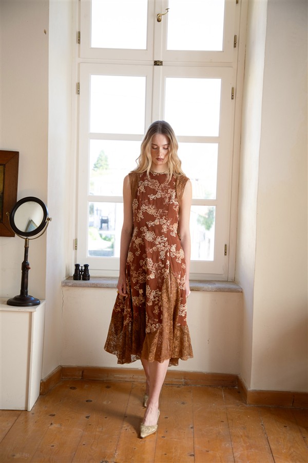 NIDODILEDA THERE DRESS BROWN
