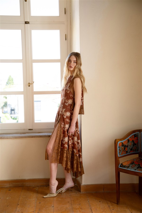 NIDODILEDA THERE DRESS BROWN