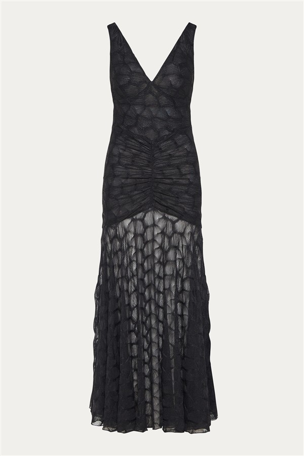 NIDODILEDA TURNING KNITTED DRESS BLACK