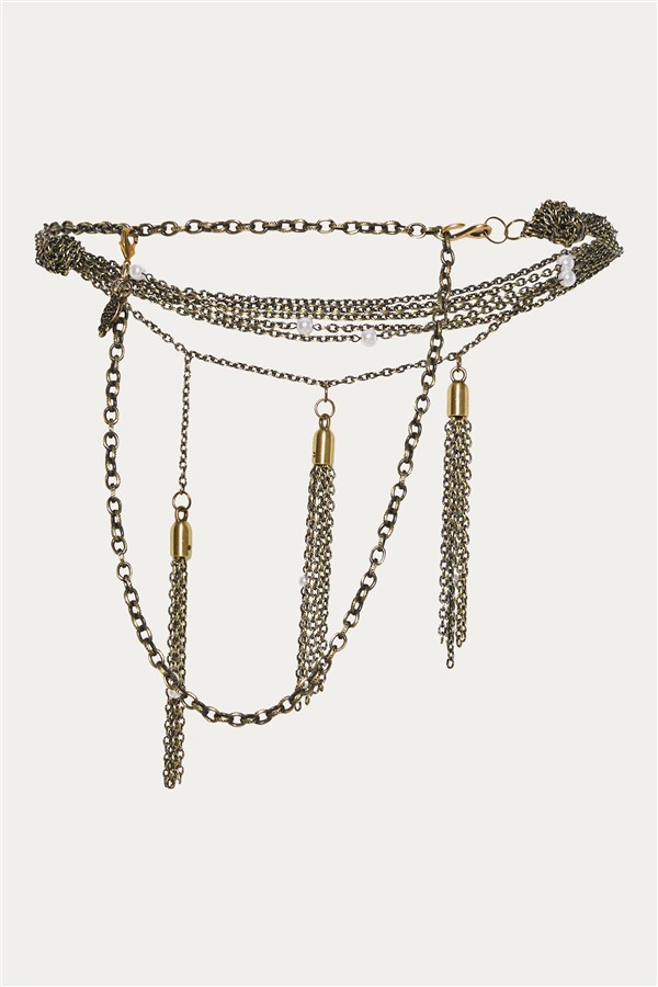 NIDODILEDA VALENTO CHAIN BELT ANTIQUE BRONZE